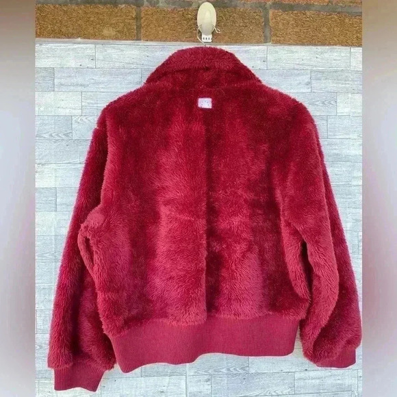 Varley Duray Silky Soft Plush Zip Pullover Maroon medium - Picture 5 of 13